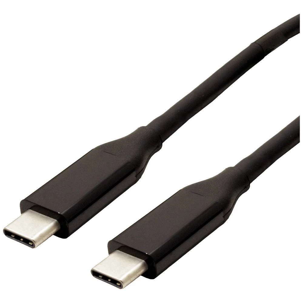 Value USB kabel USB 4.0 USB-C® utikač, USB-C® utikač 0.80 m crna sa zaštitom 11.99.9081 slika