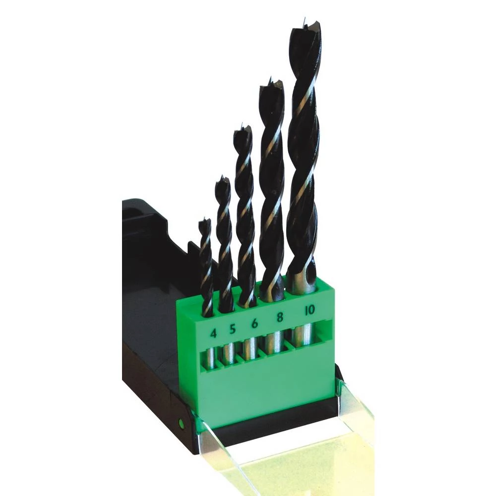 C.K T3040 drvo-spiralno svrdlo-komplet 5-dijelni 4 mm, 5 mm, 6 mm, 8 mm, 10 mm cilinder 1 Set slika