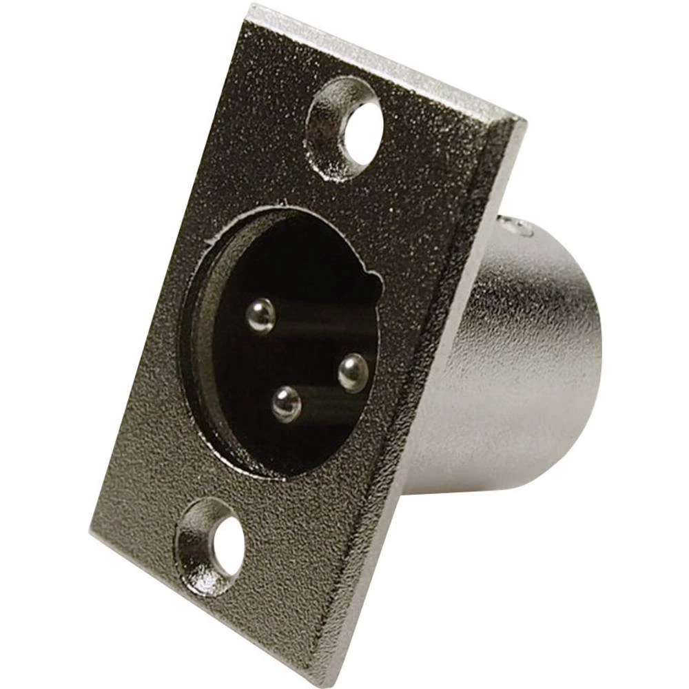 Cliff FC6105 XLR utični konektor muški konektor za prirubnicu, ravni kontakti Broj polova (broj): 3 srebrna 1 St. slika