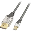 LINDY Mini-DisplayPort / DisplayPort adapterski kabel Mini DisplayPort utikač, DisplayPort utikač 5.00 m siva 36314  DisplayPort kabel slika
