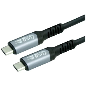 Value USB kabel USB 4.0 USB-C® utikač, USB-C® utikač 2 m crna sa zaštitom 11.99.9087 slika