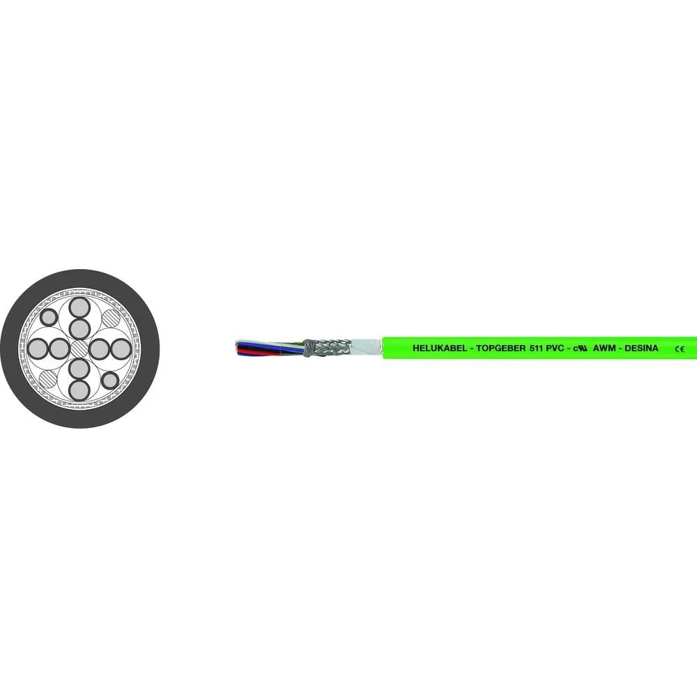Helukabel TOPGEBER 511 vod za servo 8 x 0.34 mm² + 4 x 0.50 mm² zelena 707417 100 m slika