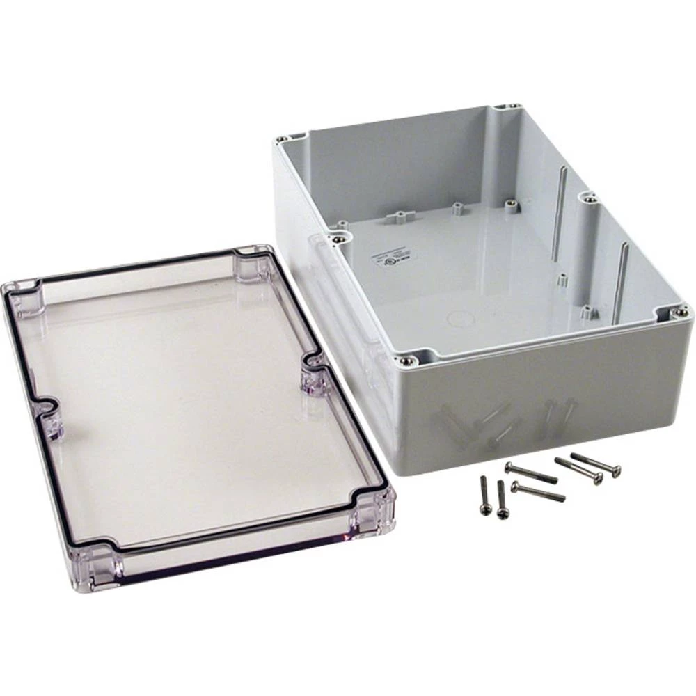 Univerzalno kućište 240 x 160 x 90 Polikarbonat Siva, Bistra Hammond Electronics 1554VA2GYCL 1 ST slika