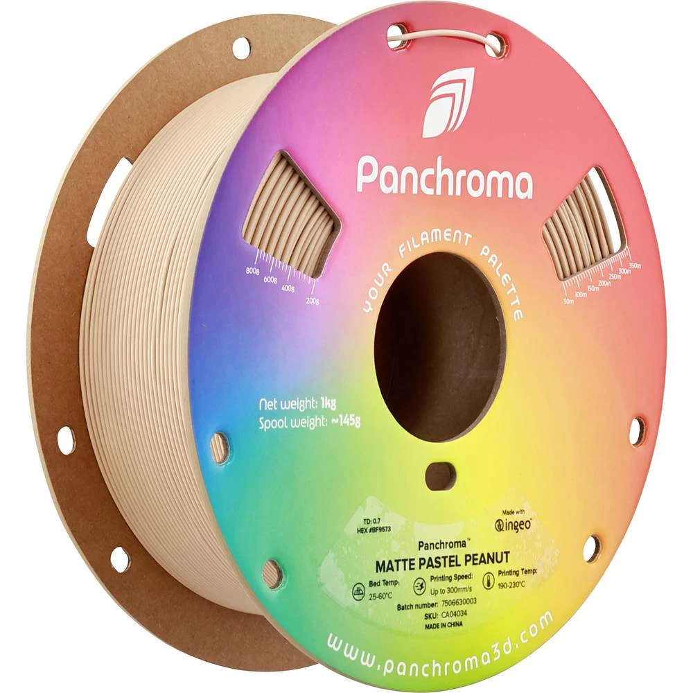 Polymaker CA04034 Panchroma™ Matte 3D pisač filament PLA mat, niska gustoća 1.75 mm 1000 g pastelni kikiriki, kikiriki s slika