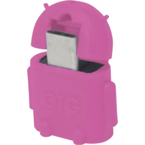 USB 2.0 Adapter [1x Muški konektor USB 2.0 tipa Micro B - 1x Ženski konektor USB 2.0 tipa A] Ružičasta s OTG funkcijom LogiLink slika