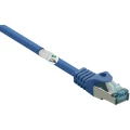 Basetech RJ45 BT-2270668 mrežni kabeli, patch kabeli cat 6a S/FTP 10.00 m plava boja sa zaštitom za nosić, vatrostalan slika