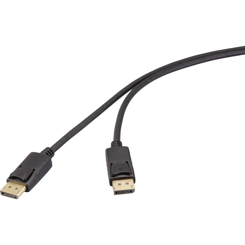 Renkforce DisplayPort priključni kabel DisplayPort utikač, DisplayPort utikač 1.00 m crna RF-6830472 4K UHD DisplayPort slika