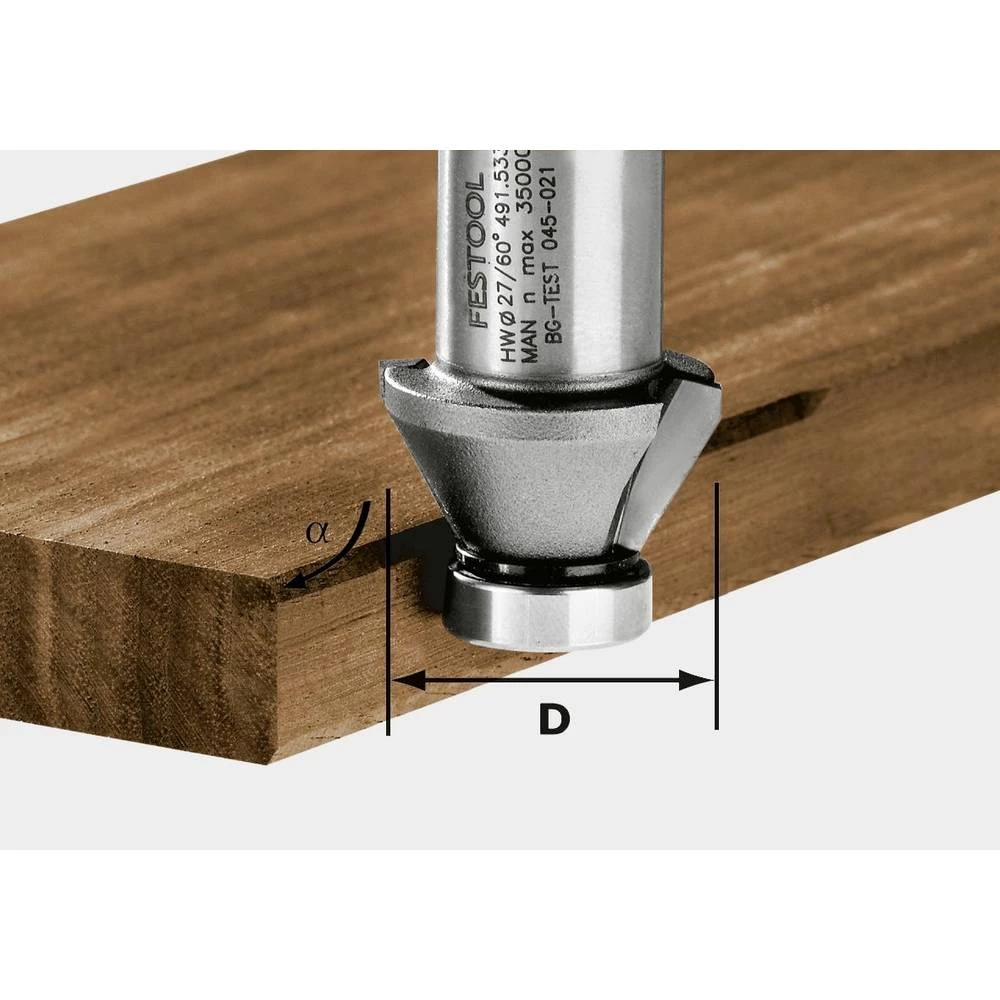Festool 490090 kutno glodalo Dimenzija proizvoda, Ø 27 mm slika