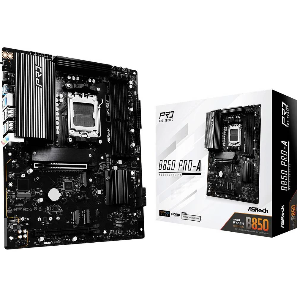 ASRock B850 Pro-A matična ploča Baza #####AMD AM5 Faktor oblika (detalji) ATX Set čipova matične ploče AMD® B850 slika