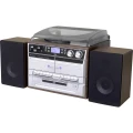 soundmaster MCD5550DBR stereo uređaj aux, Bluetooth, cd, DAB+, kaseta, gramofon, radio snimač, sd, ukw, USB, funkcija snimanja, uklj. daljinski upravljač, uklj. kutija zvučnika, funkcija alar slika