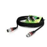 Hicon GA1B-0050-SW-RT XLR priključni kabel [1x XLR utičnica 3-polna - 1x XLR utikač 3-polni] 0.50 m crna