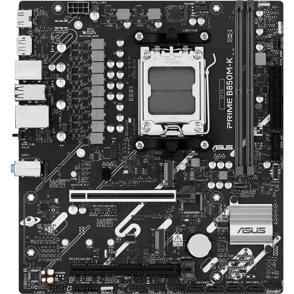 Asus 90MB1LV0-M0EAY0 matična ploča Baza #####AMD AM5 Faktor oblika (detalji) Micro-ATX slika