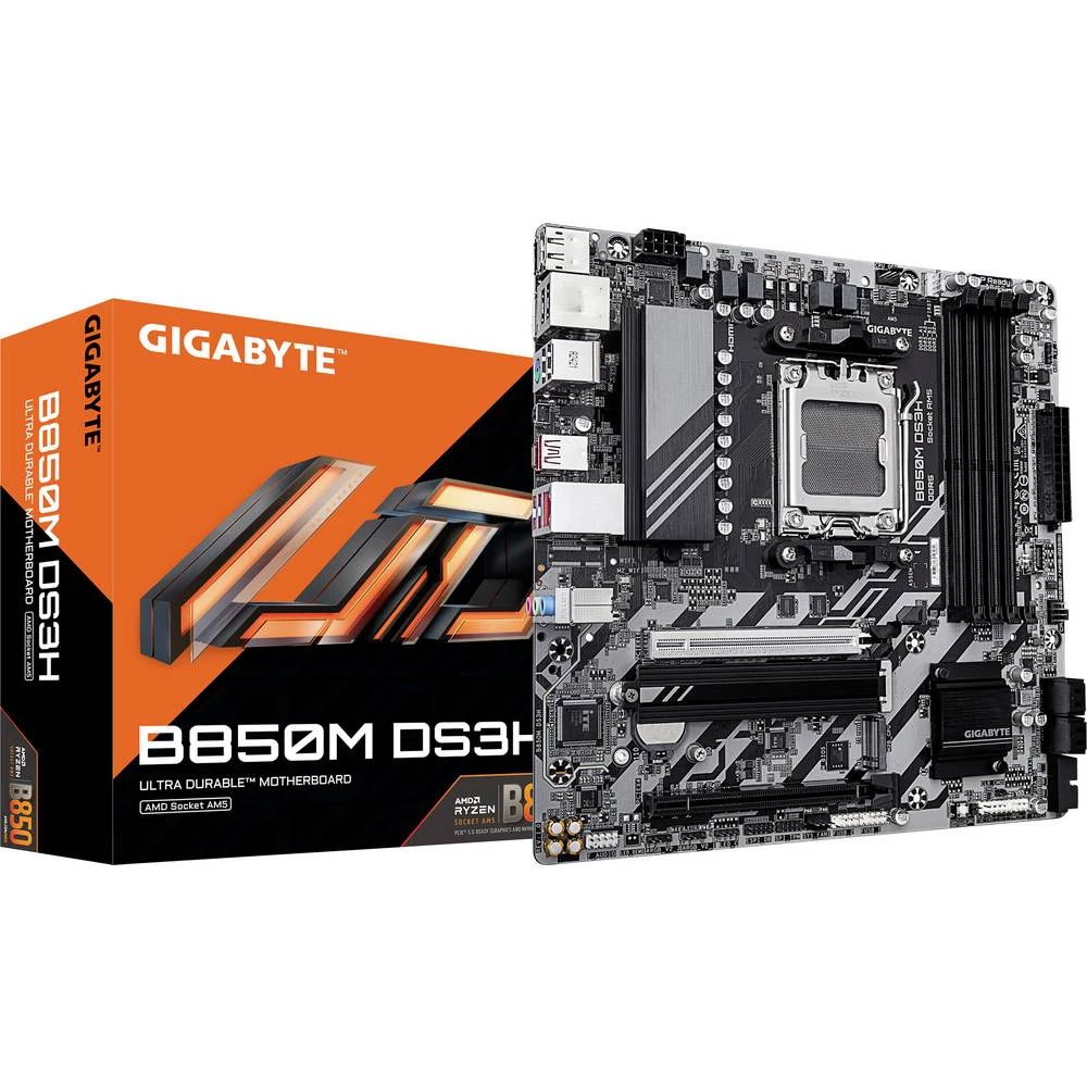Gigabyte B850M DS3H matična ploča Baza #####AMD AM5 Faktor oblika (detalji) Micro-ATX Set čipova matične ploče AMD® B850 slika
