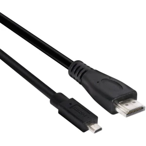 club3D HDMI Priključni kabel [1x Muški konektor Micro HDMI tipa D - 1x Muški konektor HDMI] 1 m Crna slika