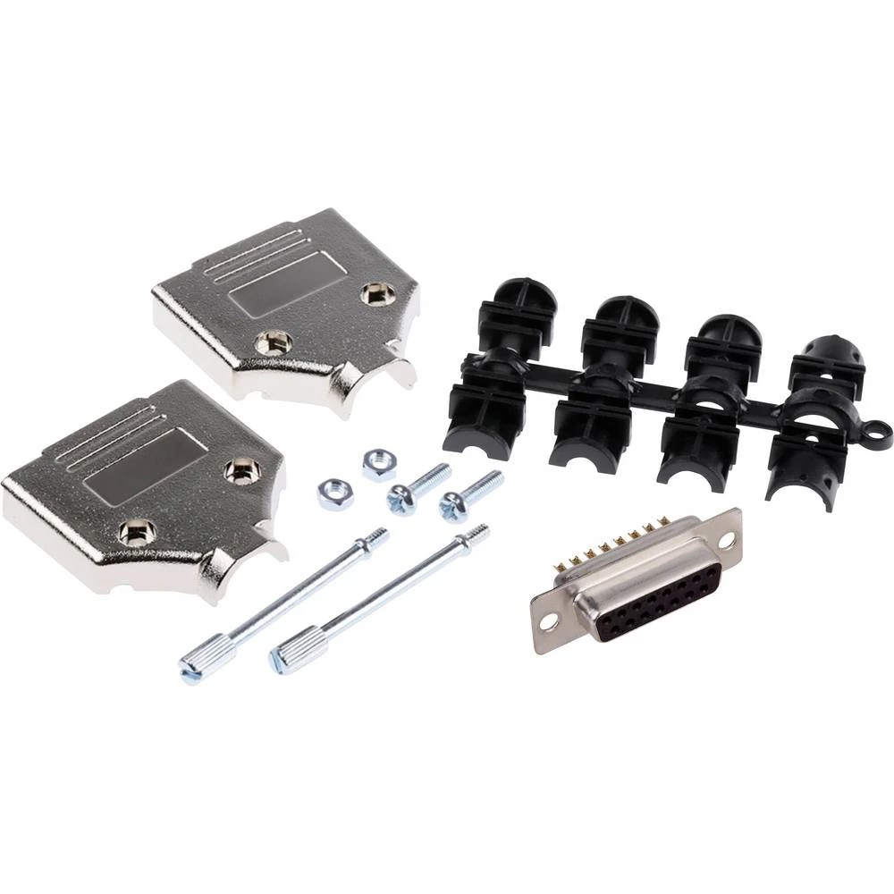 MH Connectors MHDTPK15-DM15S-K višestruki ženski konektor D-Sub komplet 180 ° Broj polova (broj): 15 lemni kup 1 kom. slika