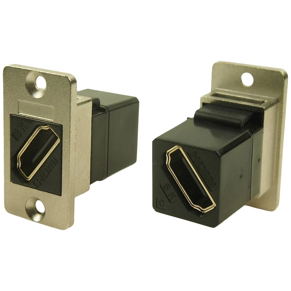 Cliff CP30688M HDMI adapter ženski, ugradbeni   nikal, crna 1 St. slika