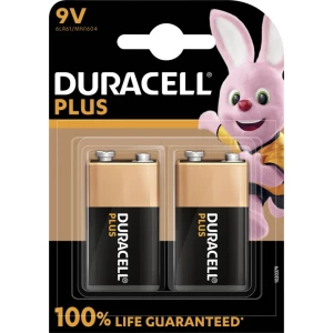 Duracell Plus-9V B2 9 V block baterija alkalno-manganov  9 V 2 St. slika
