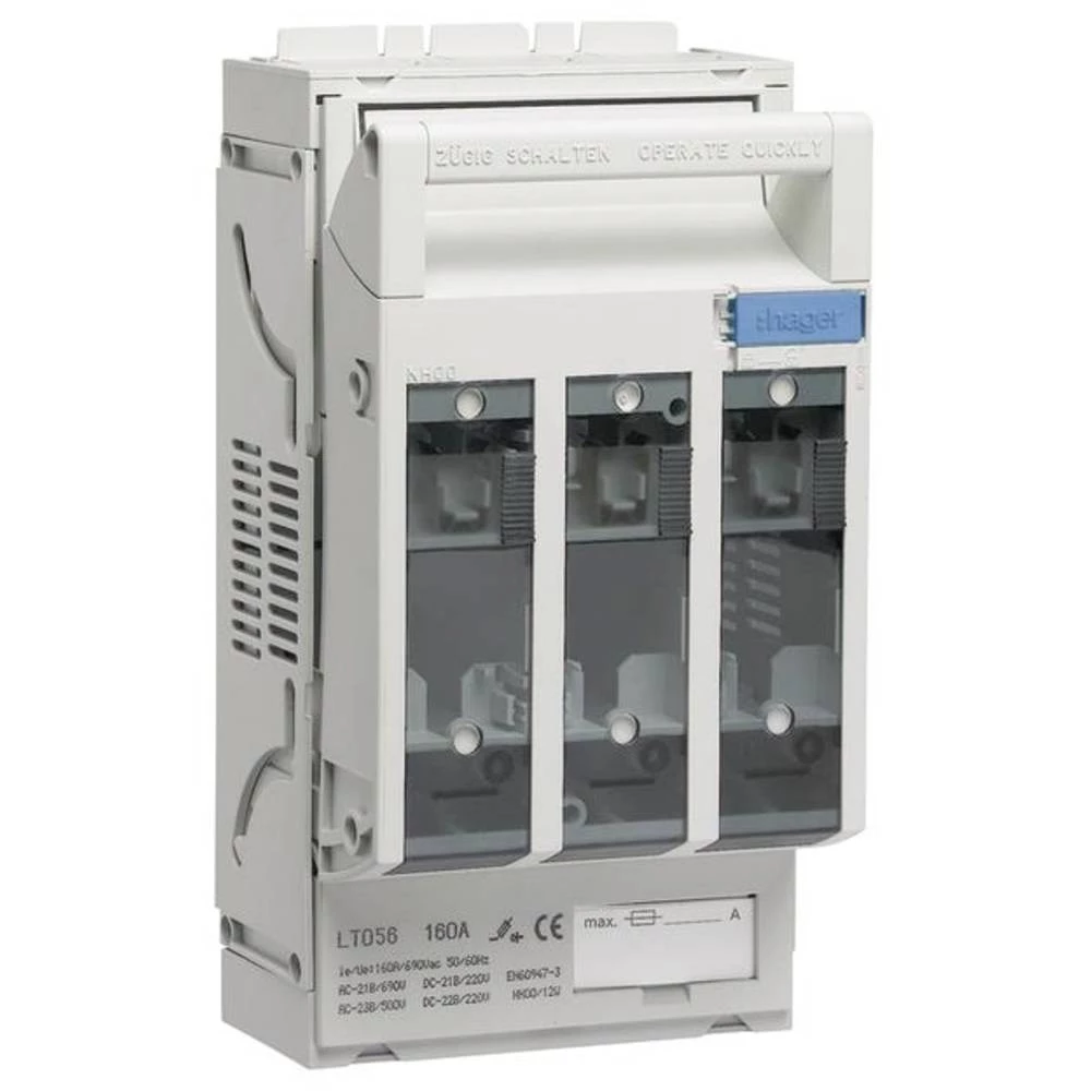 Hager LT056 sigurnosna teretna rastavna sklopka Veličina osigurača = 00 160 A 1 St. slika