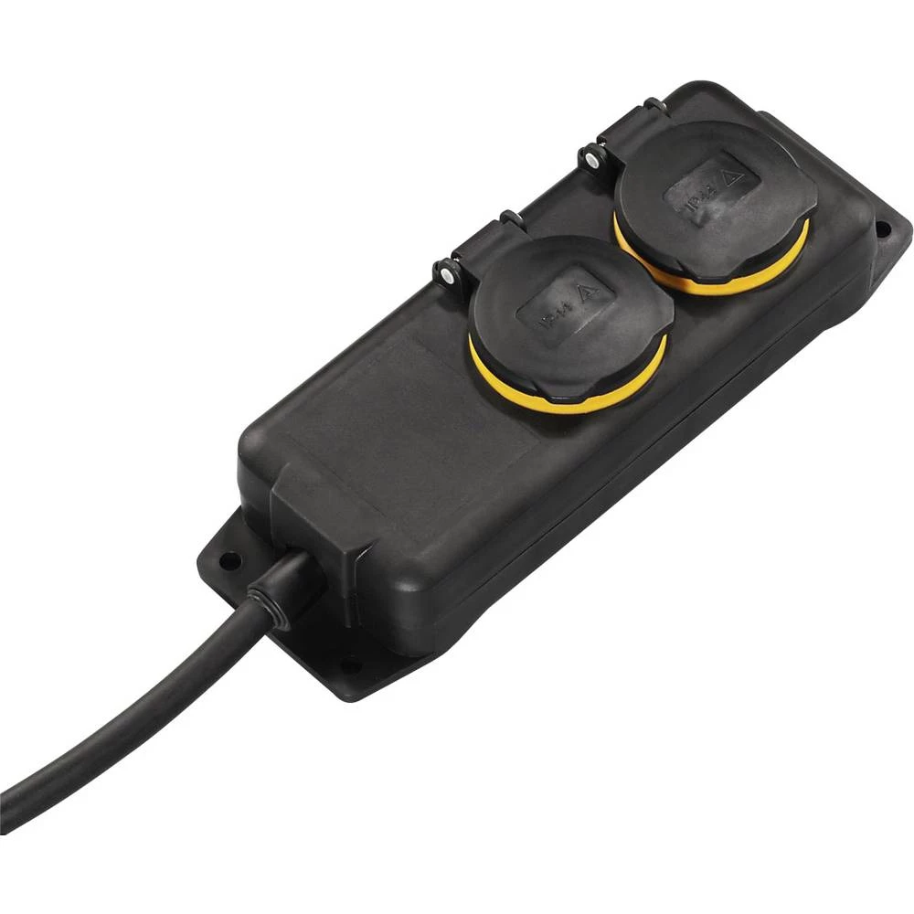 Hama 137281 Razdjelna letva bez prekidača 2-struki Crna Utičnica slika