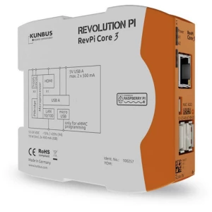 Kunbus RevPi Core3+ 16GB PR100300 PLC upravljački modul 12 V, 24 V slika