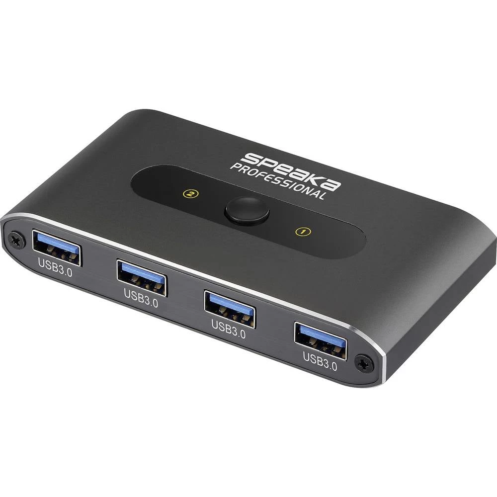 SpeaKa Professional 2 ulaza USB 3.2 Gen 1-preklopnik siva slika