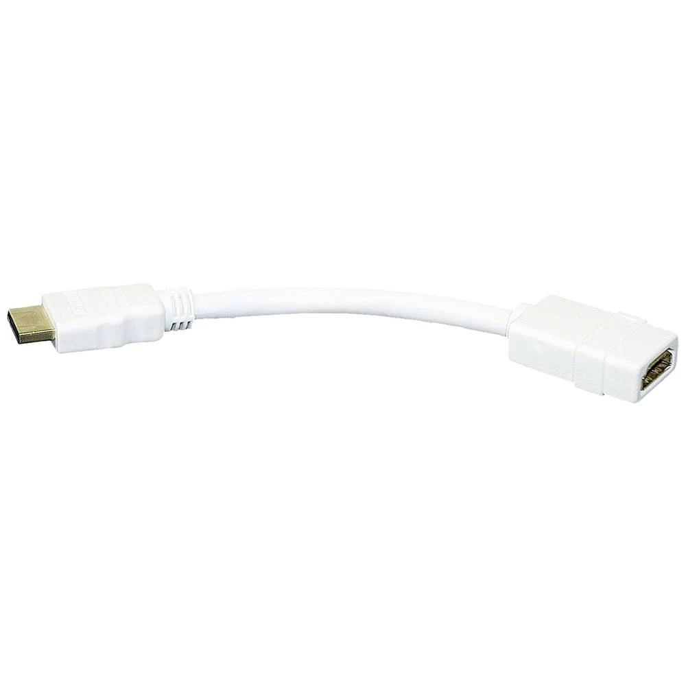 Lyndahl HDMI adapterski kabel HDMI A utikač, HDMI A utičnica 0.15 m bijela LKHD012  HDMI kabel slika