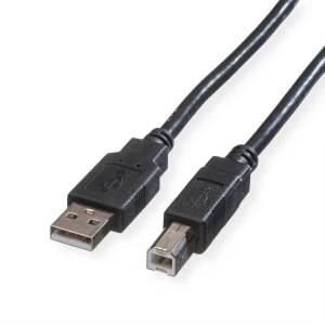 Roline USB kabel USB 2.0 USB-A utikač, USB-B utikač 1.80 m crna sa zaštitom 11.02.8818 slika