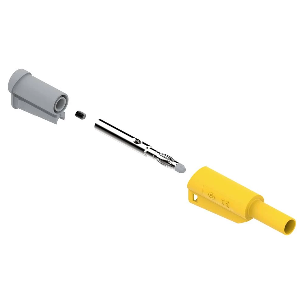 Electro PJP 1066-CD1-J laboratorijski muški konektor ravni muški konektor Zatik-Ø: 4 mm žuta 1 St. slika