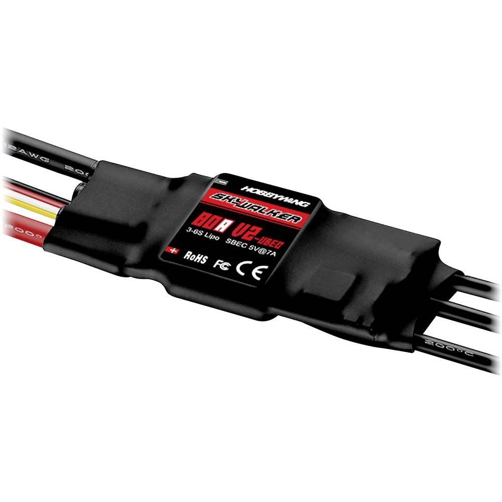 Hobbywing Skywalker V2 80A regulator leta za brushless modele aviona Opteretivost (maks. A): 100 A slika