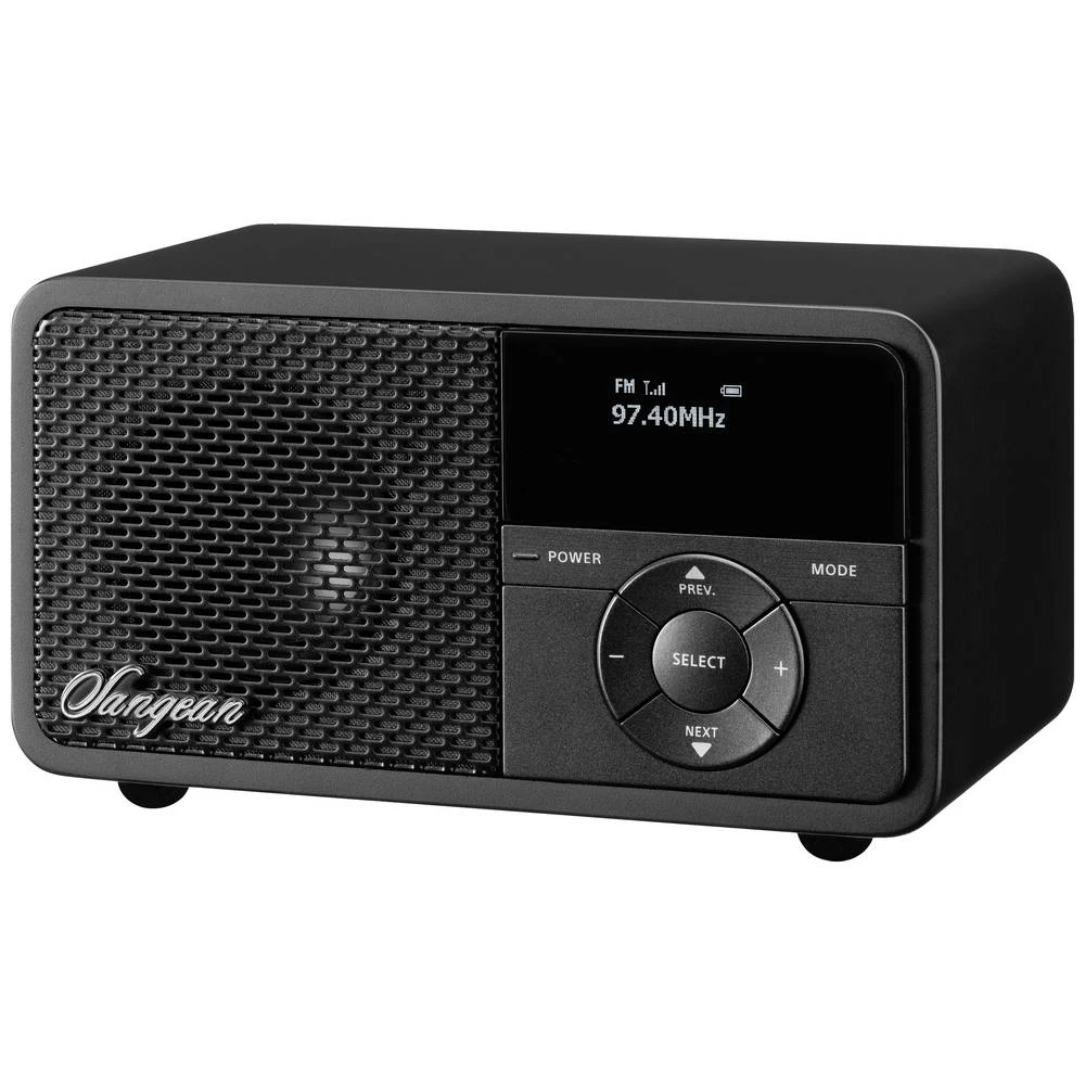 Sangean DDR-7X desktop radio DAB+ (1012), UKW (1014) AUX, Bluetooth®  zaključavanje tipki, mogućnost punjenja crna slika