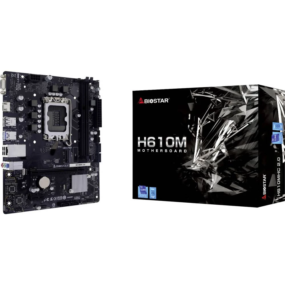 BioStar H610MHC matična ploča Baza Intel® 1700 Faktor oblika (detalji) Micro-ATX Set čipova matične ploče Intel® H610 slika