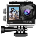 GoXtreme GoXtreme Vision Duo 4K akcijska kamera 4K, dvostruki zaslon, zaštiten od prskanja vodom, zaštiten od prašine, vodootporan, WLAN, ubrzano snimanje