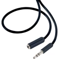 SpeaKa Professional-JACK audio produžni kabel [1x JACK utikač 3.5 mm - 1x JACK utičnica 3.5 mm] 1.50 m crn SuperSoft slika