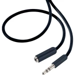 SpeaKa Professional-JACK audio produžni kabel [1x JACK utikač 3.5 mm - 1x JACK utičnica 3.5 mm] 1.50 m crn SuperSoft