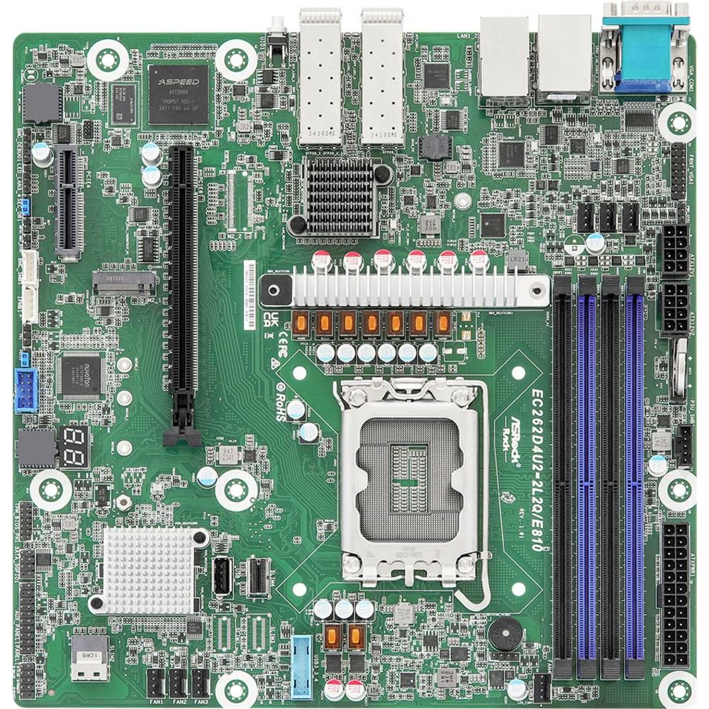 ASRock EC262D4U2-2L2Q/E810 matična ploča Baza Intel® 1700 Faktor oblika (detalji) Micro-ATX Set čipova matične ploč slika