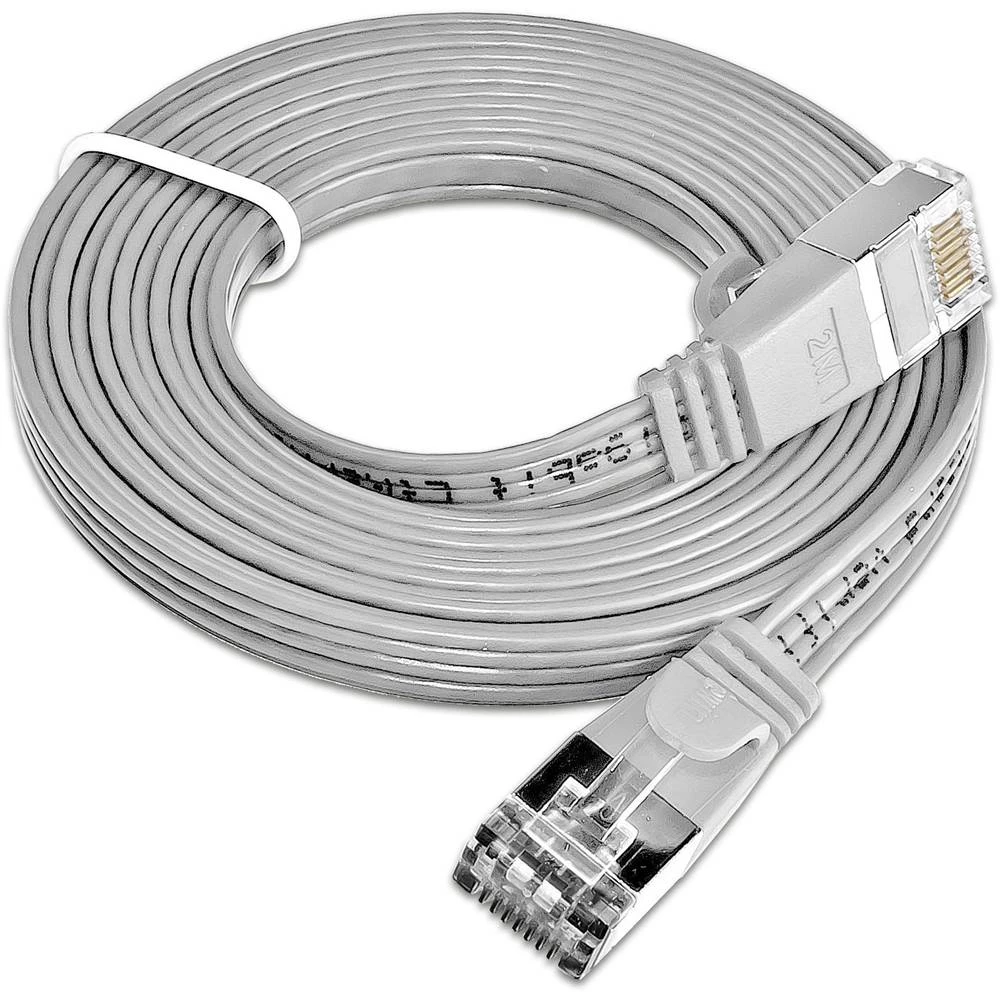 LAN (RJ45) Mreža Priključni kabel CAT 6 U/FTP 3 m Siva plosnati Slim Wirewin slika