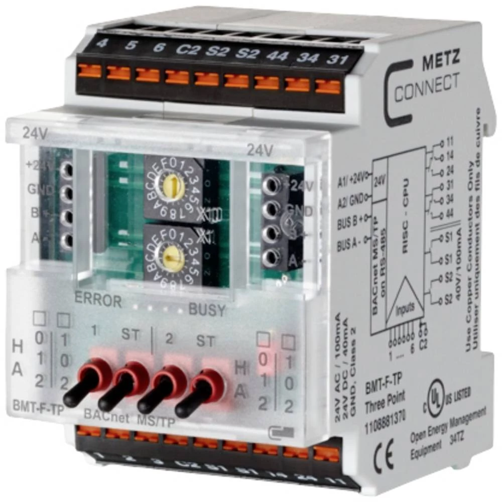 Metz Connect BMT-F-TP BACnet MS/TP MS/TP-modul 24 V/AC, 24 V/DC 100 mA Broj izlaza:4 x Content 1 St. slika
