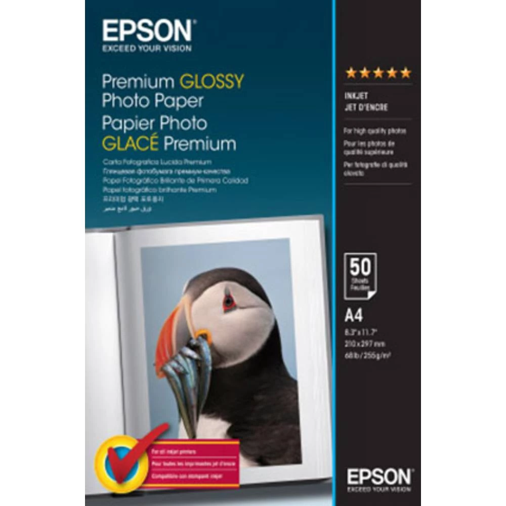 Foto papir Epson Premium Glossy Photo Paper C13S041624 255 gm&sup2; 50 Stranica Visoki sjaj
