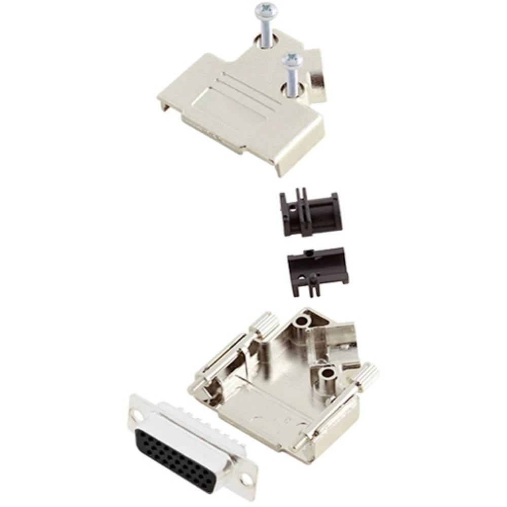 Višestruki ženski konektor D-SUB komplet 45 ° Broj polova: 26 Lemni kup TRU COMPONENTS TCD45PKM15HDS26K 1 ST slika