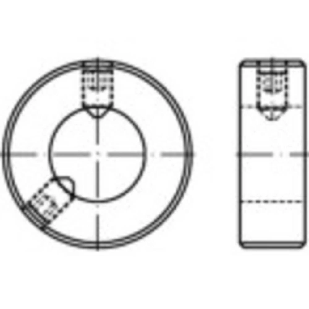 TOOLCRAFT TO-9978348 prsten za podešavanje Vanjski promjer: 63 mm M10 DIN 703 čelik 10 St. slika