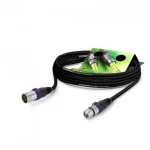 Hicon GA1B-0050-SW-VI XLR priključni kabel [1x XLR utičnica 3-polna - 1x XLR utikač 3-polni] 0.50 m crna