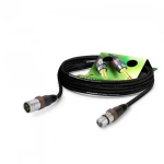 Hicon GA1B-0100-SW-BR XLR priključni kabel [1x XLR utičnica 3-polna - 1x XLR utikač 3-polni] 1.00 m crna