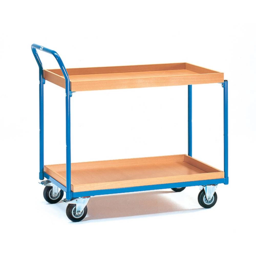 Fetra Hauptartikel 3762 kolica s policama čelik obložen s prahom Opterećenje (maks.): 250 kg briljantno-plava (RAL 5007) slika