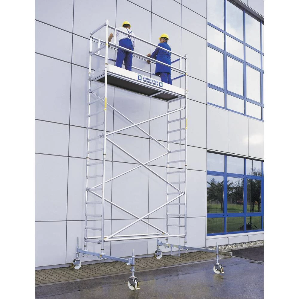 MUNK Günzburger Steigtechnik 172235 aluminij skela mobilna Radna visina (maks.): 4.5 m srebrna 100 kg slika