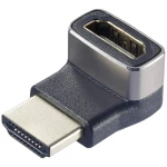 SpeaKa Professional SP-11302012 HDMI adapter [1x muški konektor HDMI - 1x ženski konektor HDMI] crna, srebrna UHD 8K @ 60 Hz, UHD 4K @ 120 Hz 90° kutno prema gore