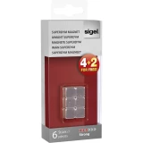 Sigel Magnet SuperDym C5 Strong Cube-Design (Š x V x d) 10 x 10 x 10 mm Kocka Srebrna 6 ST GL192