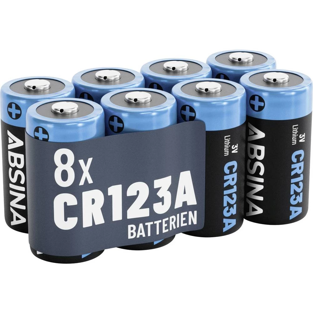 Absina specijalne baterije CR-123A litijev 1300 3 V 8 kom. slika