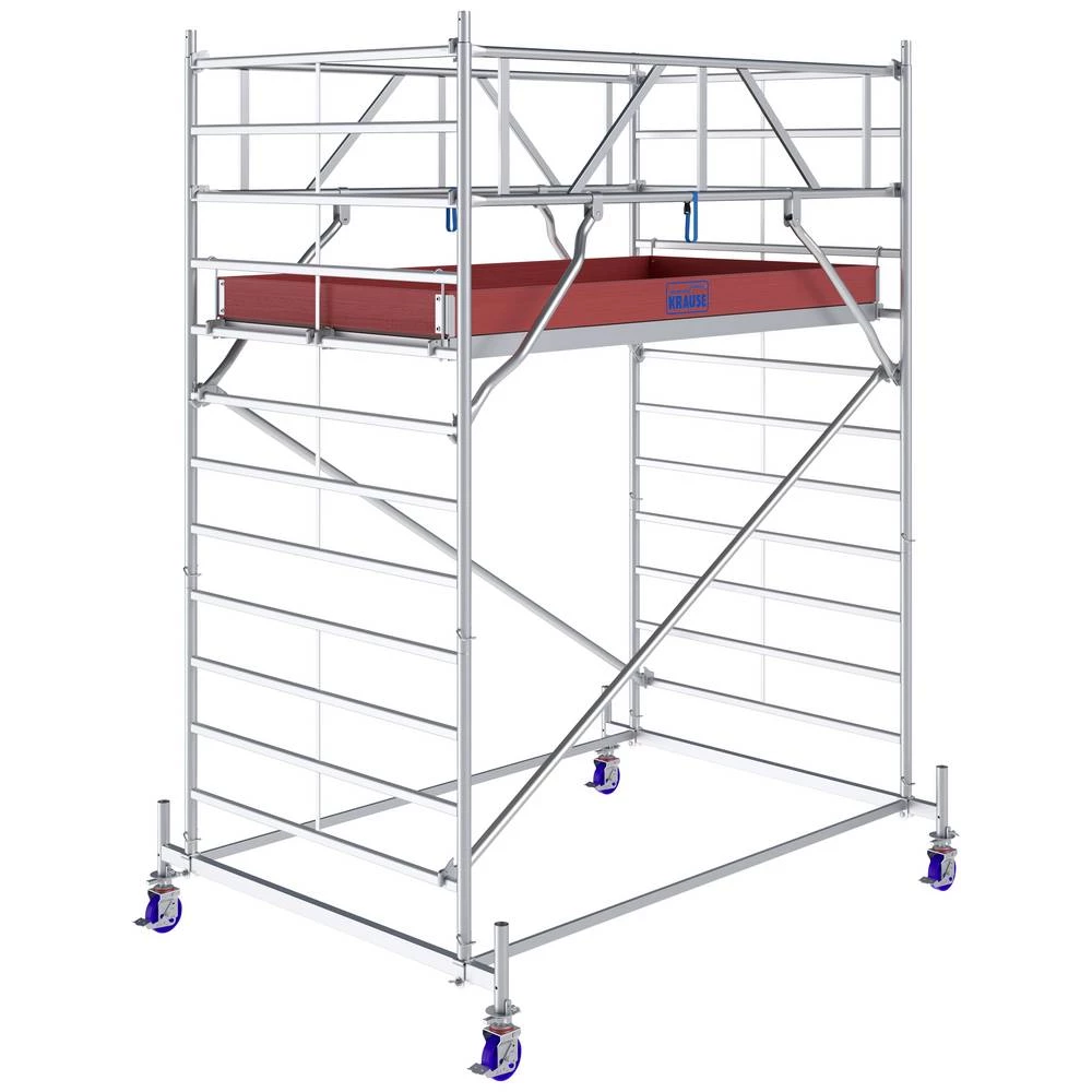 Krause 782021 FahrGerüst aluminij na roli mobilna Radna visina (maks.): 4.40 m srebrna 153.5 kg slika