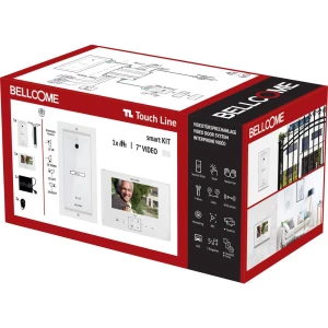 Bellcome VKM.P1F3.T7S4.BLW04 video portafon za vrata žičani kompletan set 8-dijelni bijela slika