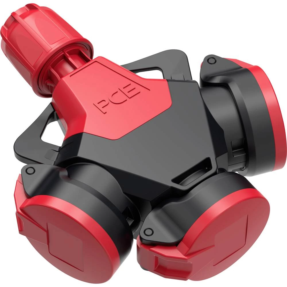 PC Electric 253822-sr 3-dijelna spojka puna guma 250 V crvena IP54 slika